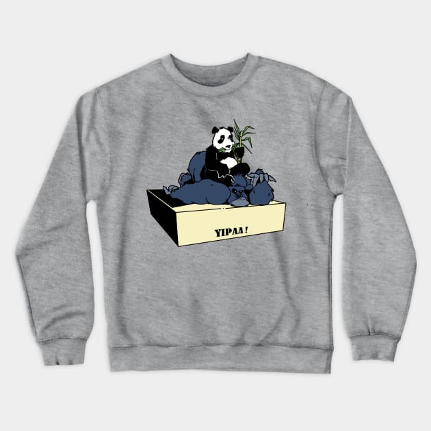 Panda vs Gorilla Crewneck Sweatshirt by TomiAx